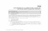 INSURANCE CLAIMS LOSS OF STOCK AND LOSS OF PROFITquest.smar.in/Downloads/CA/IPCC/Material/Files... · Insurance Claims for Loss of Stock and Loss of Profit 13.6 (2) Standing charges.