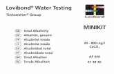 Lovibond Water Testing · Questo Minikit é adatto all’analisi della Alcalinità M ed é basato sul metodo di pastiglie. Alcalinità totale, chiamata anche l’alcalinità M, è