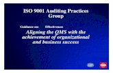 Guidance on: Effectiveness Aligning the QMS with the ... · Guidance on: Effectiveness Aligning the QMS with the achievement of organizational and ... •ISO 9001 Quality Management