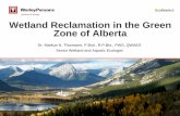 Wetland Reclamation in the Green Zone of Alberta · Wetland Reclamation in the Green Zone of Alberta Dr. Markus N. Thormann, P.Biol., R.P.Bio., PWS, QWAES ... Natural re-vegetation