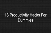 13 Productivity Hacks For Dummies - The Living Room Recap: Work Productivity Hacks. Cheers To A Productive
