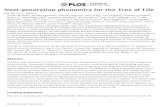 Next-generation phenomics for the Tree of Life – PLOS ... · Fig. 1: Overview of the AVAToL next-generation phenomics project Computer Vision for Character Discovery and Character