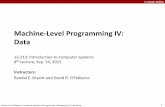 Machine-Level Programming IV: Datajmagee/cs140/slides/08-machine-data-s16.pdfBryant and O’Hallaron, Computer Systems: A Programmer’s Perspective, Third Edition. 9. Nested Array