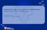 Enhanced Time of Use (ETOU) Tariff Scheme · a) ETOU for MV Commercial customers (Tariff C1 and C2) b) ETOU for MV and HV Industrial customers (Tariff E1, E1s, E2, E2s, E3, and E3s)