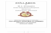 Syllabus - economics.uok.edu.ineconomics.uok.edu.in/Files/a5883c28-da92-4d58-b96c-9d147e6485c… · Consumer demand and estimation of utility functions; Slutsky equation; Normal versus