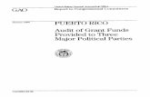 HRD-92-29 Puerto Rico: Audit of Grant Funds Provided to ... · Provided to Three Major Political Parties GAO/HRD-92-29 . GAO United States General Accounting Office Washington, D.C.