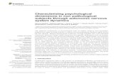 Characterizing psychological dimensions in non ... · Autonomic Nervous System (ANS) dynamics and speciﬁc dimensions such as anxiety, social phobia, stress, and emotional regulation