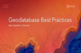 Geodatabase Best Practices - Esri · Geodatabase best practices - outline ... •Archiving -Built on top of versioning-Enables historical reference of what has happened to data over