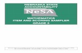 NEBRASKA STATE ACCOUNTABILITY MATHEMATICS ITEM AND SCORING ...€¦ · Alignment MA 3.3.3.e Estimate and measure length to the nearest half inch, quarter inch, and centimeter. Answer