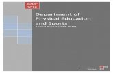Department of Physical Education and Sports Report Department of... · Department of Physical Education and Sports Annual Report (2015-2016) 2015-2016 Dr. Deepak Shendkar 2015-2016