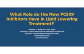 What Role do the New PCSK9 Inhibitors Have in Lipid ... · PCSK9 mAbs: Preliminary data - CVD event reduction ODYSSEY LONG TERM – Alirocumab 150 mg q2W Mean 80 week follow-up OSLER