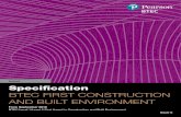 BTEC 2012 Specification - Pearson qualifications · BTEC FIRST CONSTRUCTION AND BUILT ENVIRONMENT From September 2018 BTEC Level 1/Level 2 First Award in Construction and Built Environment