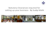 Statutory Clearances required for setting up your business ...edp.niesbudelearning.info/Learning Resources/EDP... · acts & rules (laws) , compliances (requirements), application