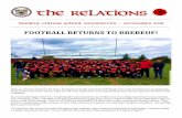 FOOTBALL RETURNS TO BREBEUF! · 2018-11-07 · FOOTBALL RETURNS TO BREBEUF! After an absence of almost 40 years, ... and Carols for Advent, an event that will be co-hosted by Brebeuf