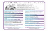 CHURCH OF ST. VITO · 7/26/2015  · Durante el veranoMatricula no se celebraran bautizos.* Todas las familias deben estas oficialmente registradas en la parroquia para que el bautizo