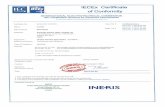 ...Certificate No. Date of Issue. IECEx TM IECEx NE 15.0018X 2019-02-28 IECEx Certificate of Conformity Issue No: 3 Page 4 of 4 DETAILS OF CERTIFICATE CHANGES (for issues 1 and above):