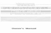 Owner’s Manual - Yamaha Corporation€¦ · select “ELECTRIC ORGAN 1” (number 12), for example, first press “1” and then “2.” The number “12” should then appear