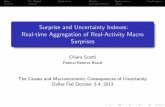 Surprise and Uncertainty Indexes: Real-time Aggregation of ...an UNCERTAINTY index: real-time, real activity index that measures economic uncertainty INTERPRETATION: A greater (smaller)