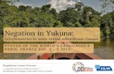 Negation in Yukuna - Sciencesconf.org · 2018-10-02 · Negation in Yukuna: (a)symmetries in main versus subordinate clauses SYNTAX OF THE WORLD’S LANGUAGES 8 PARIS, FRANCE SEP.