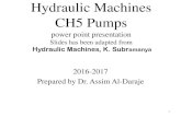 Hydraulic Machines CH5 Pumps - Philadelphia University · liquid supplied by the impeller in the pump. It is thus the work done by the impeller per second on unit weight of the liquid.