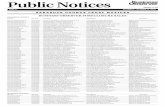 Public Notices - Business Observer...Public Notices PAGES 21-48 BUSINESS OBSERVER FORECLOSURE SALES SARASOTA COUNTY Case No. Sale Date Case Name Sale Address Firm Name 2010-CA-006265-NC