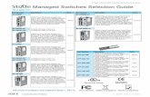 Stride Managed Switches Selection Guide - AutomationDirect€¦ · Stride Managed Ethernet Switches As the use of industrial Ethernet devices increases, network security, segment