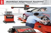 HawkEye Alignment Systems · % Automatically inﬂate all four tires simultaneously % Record starting and ﬁnal pressure % Hose recoils to keep work area clear Software tracks before