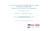 Evaluation of the Fulbright Foreign Student Program: Impact on … · 2018-01-12 · Evaluation of the Fulbright Foreign Student Program: Impact on From Lab to Market Seminar STEM