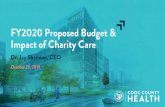 FY2020 Proposed Budget & Impact of Charity Care · 25.10.2019  · Correctional Health •50,000+ intake screenings at the Cook County Jail and the Juvenile Temporary Detention Center