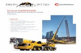 Grove GMK6300L - Iron Stag Crane · Grove GMK6300L. 11. Load charts. Main boom. THIS CHART IS ONLY A GUIDE AND SHOULD NOT BE USED TO OPERATE THE CRANE. The individual crane’s load