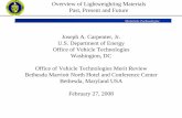 Overview of LightweightingMaterials: Past, Present and … · 2008-04-23 · Corrosion Protection Manufacturing Recycling Advanced High-strength Steels Manufactur-ability Wt. Reduction