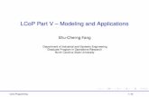 LCoP Part V – Modeling and Applications€¦ · Modeling and Applications Content Weber Problem Matrix Optimization Approximating Solutions of Linear Equations Minimum of a Univariate