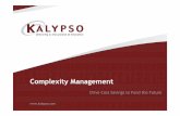 Complexity Management - Viewpoints on Innovation€¦ · • Complexity Management can provide up to 5.0 points of profit margin improvement, supply chain efficiency gains and improved