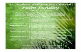 St. Robert Bellarmine Church Palm Sunday · St. Robert Bellarmine Church Palm Sunday April 5, 2020 Holy Week Public Calendar SOCIAL DISTANCING IS REQUIRED AT ALL TIMES Monday, April