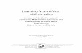 Learning from Africa: Mathematics - Umalusi Official€¦ · Learning from Africa: Mathematics A report of Umalusi’s research comparing Mathematics syllabuses and examinations in