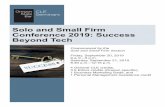 Solo and Small Firm Conference 2019: Success Beyond Tech · the Canadian American Bar Association, American Bar Association Labor & Employment Section, the Defense Research Institute,