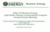 Office Of Nuclear Energy Light Water Reactor Sustainability …. OLM of Material Agin… · Initial project focuses on concrete structures in nuclear power plants All nuclear power