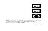BBC response to Ofcom’s consultation: Review broadcasters ...€¦ · The BBC’s response to Ofcom’s consultation: ‘Review of rules for prominence for public service broadcasters