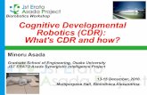 Biorobotics Workshop Cognitive Developmental Robotics (CDR ... · When the robot touches its own body…. → Spatial and temporal integration of each sensory information Infants’