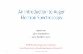 An Introduction to Auger Electron SpectroscopyAuger Electron Spectroscopy (AES) Exciting radiation Electron beam (Scanning) Signal. Electrons (Spectrometer) UHV vacuum. Analysis depth