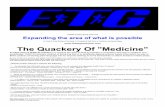 The Quackery Of Medicinetheetgtrackclub.com/documents/TheETGTradmedquackery.pdf · & Competent Self-Care in medicine and psychology The Quackery Of "Medicine" A major part of TheETG