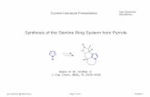 Synthesis of the Stenine Ring System from Pyrroleccc.chem.pitt.edu/wipf/Current Literature/Igor_1.pdf · •highly electron-rich nature of the pyrrole ring promote certain productive