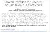 Inquiry in your Lab Activities - d32ogoqmya1dw8.cloudfront.net · Inquiry in your Lab Activities Please sit at a table with others! Get a head start on the workshop! 1. Using your