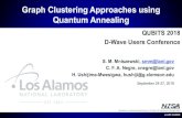 Graph Clustering Approaches using Quantum Annealing€¦ · Graph Clustering Approaches using Quantum Annealing S. M. Mniszewski, smm@lanl.gov C. F. A. Negre, cnegre@lanl.gov H. Ushijima-Mwesigwa,