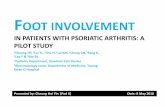 Foot involvement in patients with psoriatic arthritis€¦ · Psoriatic arthritis for the dermatologist. Dermatologic Clinics. 2015; 33(1): 127-148. • Lee JS, Kim KB, Jeong JO,