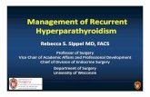Management of Recurrent Hyperparathyroidism · Primary Hyperparathyroidism Background • 100,000 new cases/year in US • 0.5‐1% of general population • More common in the elderly
