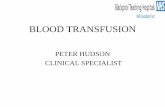 BLOOD TRANSFUSION - Together we care...Blood Request Card Mandatory Fields Please Note: • All patients’ requiring blood products will require two group and screen samples to be