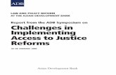 Report from the ADB Symposium on Challenges in ... · deavor, its Access to Justice Program in Pakistan, has involved ADB in the process of assisting the separation of subordinate