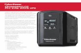 CP1000PFCLCD PFC SINE WAVE UPS · 2017-08-16 · The CyberPower CP1000PFCLCD PFC Sinewave UPS System with sine wave output and multifunction LCD safeguards mid- to high-end computer