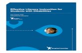 Effective Literacy Instruction for Students with Disabilities€¦ · Effective Literacy Instruction for Students with Disabilities Nari Carter, PhD Instructional Designer. Effective